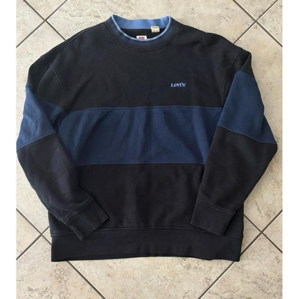 Levi's‎ men's color block relaxed fit crewneck size large